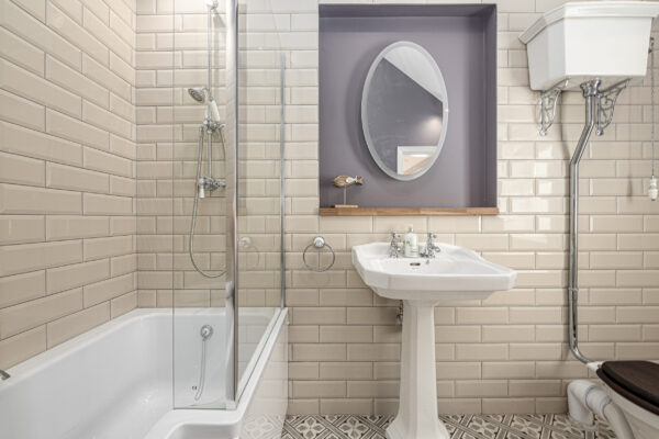 Elegant bathroom captured by UK property photographer, showcasing modern design, North Wales Photographer expertise.