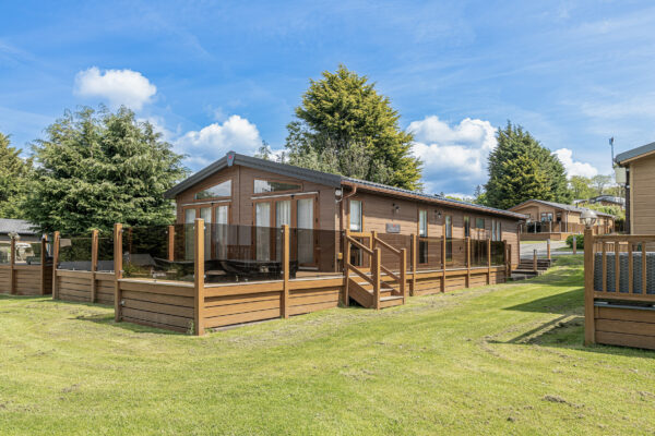 Luxury lodge captured by a UK property photographer in North Wales, showcasing scenic views and modern design.
