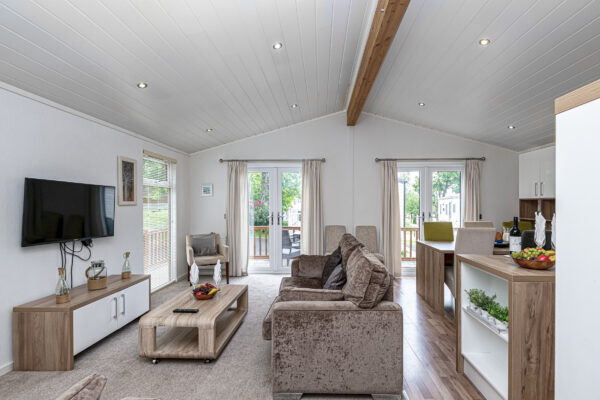 Cozy living room interior captured by UK property photographer, showcasing a stylish design in North Wales.