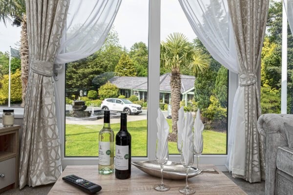 Modern UK property interior with garden view, photographed by North Wales property photographer.