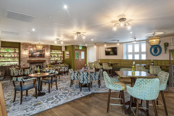 Modern restaurant interior captured by UK property photographer, specializing in North Wales environments.