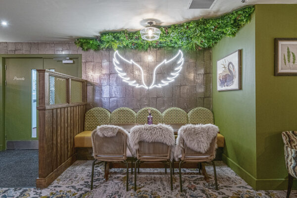 Stylish dining area with modern decor captured by a UK property photographer in North Wales.