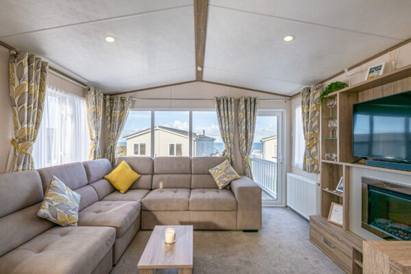 Luxurious living room interior in coastal home, captured by UK property photographer, North Wales photographer.